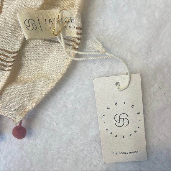 NWT Janice Apparel Red Rust Cream Boho Hippie Patterned Summer Cover up Kimono - Picture 10 of 12